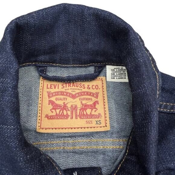 LEVI'S Original Trucker Denim Jacket Women's Size XS Even Rinse - Picture 5 of 7